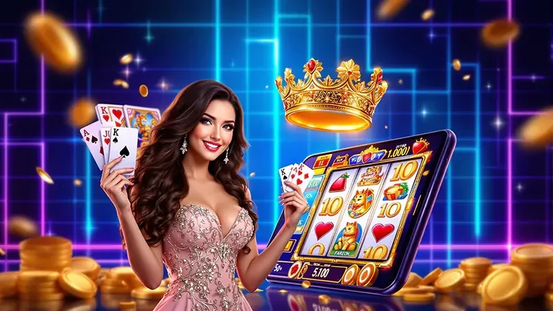 Layar permainan slot pada perangkat mobile